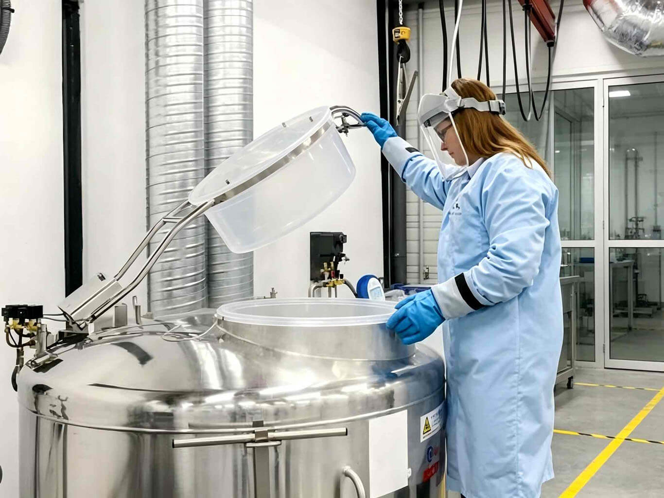 Laboratory and pharmaceutical storage under controlled nitrogen atmosphere